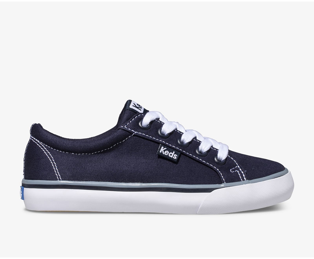 Kids Keds Sneakers - Jump Kick Canvas - Navy - 6891-OZJVA